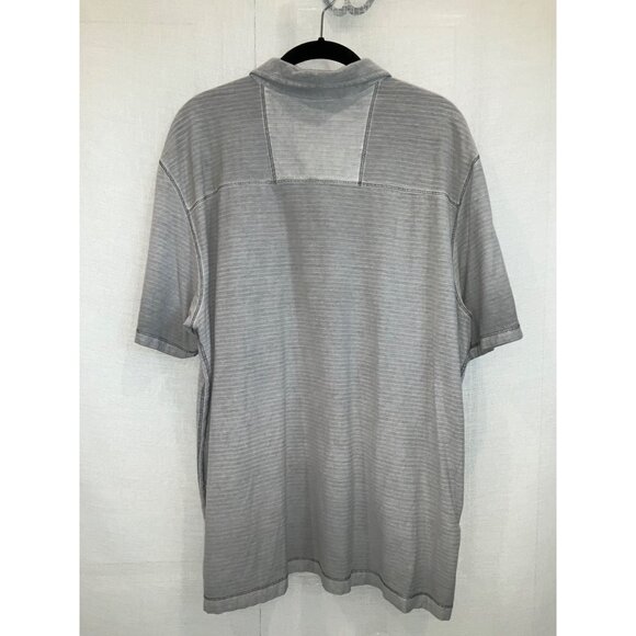 Tommy Bahama XL Gulf Coast Gray Striped Polo Shirt - Picture 4 of 5